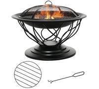 Outsunny - brasero - Métal - 75x75x55cm - Noir