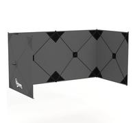 Outsunny Brise-vent de camping - Cadre de moyeu pop-up - Coupe-vent avec cordes de haubanage - Piquets de sol et sac de transport - Pour plage, caravane, extérieur - 480 x 120 cm - Gris foncé