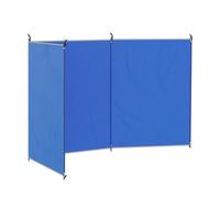 Outsunny Brise-Vent de Camping Paravent de Plage Pliable 450 x 150 cm Bleu