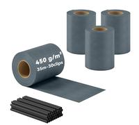 Outsunny Brise-Vue PVC Rouleau Occultant 140m 450g/m² 120 Clips Gris