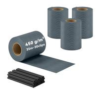 Outsunny Brise-Vue PVC Rouleau Occultant 140m 450g/m² 120 Clips Gris