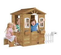 Outsunny - Cabane de jeu pour enfant - Bois de sapin - 205x119x140cm - Jaune