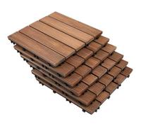Outsunny - caillebotis - Bois - 30x30x2.5cm - Brun