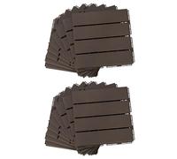 Outsunny Caillebotis - Dalles terrasse - Lot de 18 - emboîtables, Installation très Simple - Petits Carreaux Composite Plastique Imitation Bois Marron