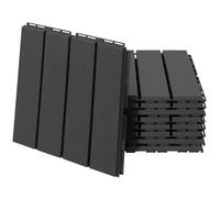 Outsunny - caillebotis - Plastique - 30x30x2cm - Noir
