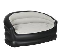Outsunny Canapé Gonflable pour 2 Personnes, canapé d'air pour l'extérieur, 138 x 87 x 71 cm, Noir et Gris