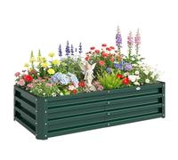 Outsunny Carré Potager de Jardin 120 x 60 x 30,5 cm Vert Foncé