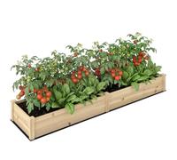 Outsunny Carré Potager de Jardin 244 x 61,5 x 27 cm Feutre de Drainage