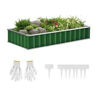 Outsunny Carré Potager de Jardin Modulable 174 x 90 x 30 cm Vert