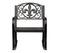 Outsunny Chaise à Bascule Chaise de Jardin Fauteuil à Bascule Antique Jardin Métal Bronze L60 x P73 x H85cm