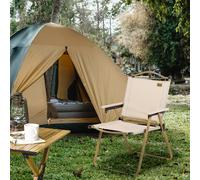 Outsunny Chaise de camping chaise de pêche pliante avec accoudoirs tissu Oxford et structure acier 54 x 59 x 78 cm Kaki | Aosom France