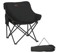 Outsunny Chaise de Camping Pliable, Sac de Transport Noir