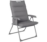 Outsunny Chaise Pliante Camping Chaise de Pêche avec Siège Rembourré Gris
