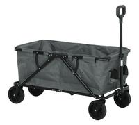 Outsunny Chariot de jardin, capacité de charge 120 kg, pliable Chariot de transport Bollerwagen