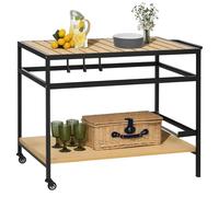 Outsunny - Chariot de jardin - Métal - 107x65x80cm - Bois naturel