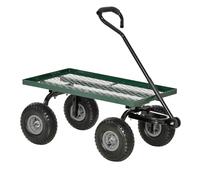 Outsunny Chariot de Transport Jardin 4 Roues 94L x 48,5l x 100H cm Vert