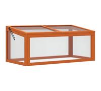Outsunny Châssis Froid en Bois et Polycarbonate, 90x46x40cm, Orange
