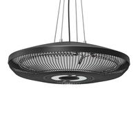 Outsunny Chauffage de terrasse électrique suspendu avec lumière LED, 1000/2000 W, IP65, radiateur infrarouge d'extérieur à fixer au plafond avec commande tactile/télécommande, minuterie 24 h, noir