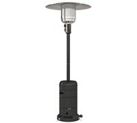 Outsunny Chauffage Exterieur Terrasse 11 KW Surface Chauffable 7 m² Noir | Parasol Chauffant Gaz Portable, Niveaux de Chauffe Réglable, Protection Anti-Basculement, Roulettes, pour Jardin