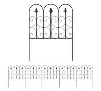 Outsunny Clôture de jardin, 62,5x83 cm, bordure de jardin en fil métallique antirouille, barrière pour animaux, noir