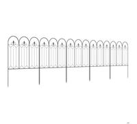 Outsunny - Clôture de Jardin - Métal - 305x79.5cm - Noir