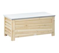 Outsunny - Coffre de jardin - Bois de sapin - 110x50x50cm - Bois naturel