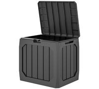 Outsunny Coffre de rangement exterieur 121L, coffre de jardin avec poignées, conteneur étanche, 56 x 45 x 53 cm, noir