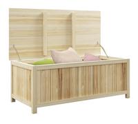Outsunny Coffre de Rangement Jardin en Bois avec Vérins 120 x 55 x 45 cm