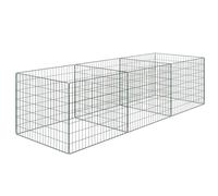 Outsunny Composteur 1680 litres, 270 x 90 x 70 cm, 3 pièces, en acier, résistant aux intempéries, avec design en grille ouverte, composteur de jardin, bac à compost pour jardin, cuisine, balcon