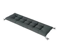 Outsunny Coussin Bain de Soleil Chaise Longue en Mousse à Mémoire avec Sangles, Protection UV50+, 198x65x13cm, Gris foncé