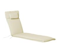 Outsunny Coussin Bain de Soleil Déhoussable Zippé 198 x 53 x 5 cm Crème