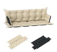 Outsunny Coussin de banc 3 places 180x110x8 cm Coussin de banc avec bandes, coussin de siège, Outdoor/Indoor coussin de chaise, coussin de siège, coussin de banc