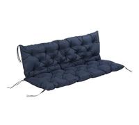 Outsunny Coussin de Banc 3 Places Coussin Balancelle 150x98x8cm Bleu