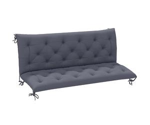 Outsunny Coussin de Banc Matelas Assise Dossier pour Banc de Jardin Coussin balancelle canapé 3 Places Grand Confort 150 x 98 x 8 cm Gris