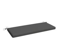 Outsunny Coussin de Banc, Coussin pour Banc de Jardin pour l'extérieur et l'intérieur, Housse Amovible Lavable, UPF 30+, Sangles de Fixation, Jardin, Patio, 110 x 46 x 6,5 cm, Gris foncé