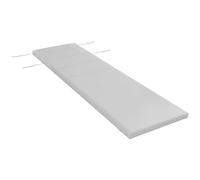 Outsunny Coussin d'extérieur pour Chaise Longue Coussin Bain de Soleil Rectangulaire avec Appui-tête et Liens, déperlant, 196 x 63 cm, Gris Clair