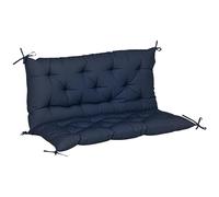 Outsunny Coussin Matelas Assise Dossier 100 x 98 x 8 cm Bleu Foncé