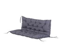 Coussin matelas assise dossier - Outsunny - pour banc de jardin balancelle canapé 2 places - polyester - 132 x 110 x 10 cm - gris