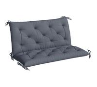 Coussin matelas assise dossier pour banc de jardin balancelle canapé grand confort 100 x 98 x 8 cm bleu