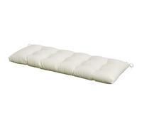 Outsunny Coussin Siège pour banc 128 x 48 x 8 cm Matelas de banc de jardin avec 2 cordons de fixation imperméable et protection UV 50+ pour balançoire de jardin, terrasse Crème