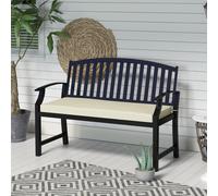 Outsunny Coussins de Banc de Jardin déhoussables - Rembourrage 8 cm - Cordons d'attache - Polyester crème