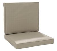 Outsunny Coussins de fauteuil de jardin zippés déhoussables Épais rembourrage 7 cm Polyester Kaki