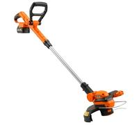 Outsunny Débroussailleuse sans fil 21 V avec 2 batteries de 4,0 Ah, chargeur de 25 cm, largeur de coupe de 25 cm, poignée télescopique réglable, tête de moteur inclinable, tondeuse portable pour