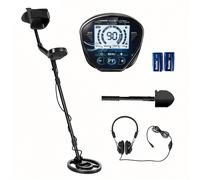 Outsunny Détecteur de métaux pour adultes, bobine de recherche étanche IP68 avec écran LCD, détecteur d'or à 3 modes avec pelle