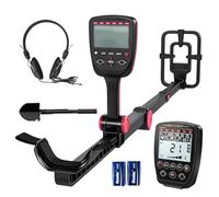 Outsunny Détecteur de Métaux Professionnel pour Adultes Enfants, Bobine Étanche IP68 26 cm, Écran LCD, Détecteur d'or à 4 Modes, Haute Précision Hauteur Réglable 70-139 cm avec Sac Pelle Casque Noir