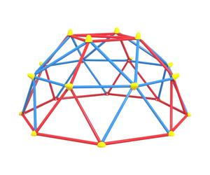 Outsunny Dôme d'escalade Enfant 183 cm 180 kg 3 à 8 Ans Multicolore | Cage d'Escalade En Métal, Aire de Jeu Extérieure, Assemblage Facile