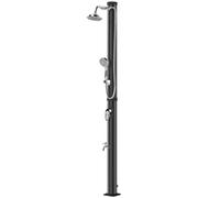 Outsunny Douche Solaire 20L, Protection Antigel Brevetée, Douche de Jardin Noire