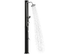 Outsunny Douche solaire 35 l avec protection contre le gel - Pommeau de douche à effet pluie pivotant - Raccord de tuyau d'arrosage - Douche de piscine jusqu'à 60 °C sans raccordement électrique