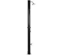 Outsunny Douche solaire de 20 L avec température réglable et robinet inférieur, douche de jardin en alliage de zinc 15,5 x 15,5 x 222 cm Noir