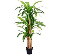 Outsunny Dracaena Artificiel 160 cm avec pot 66 feuilles Ø20 x 160 cm Vert